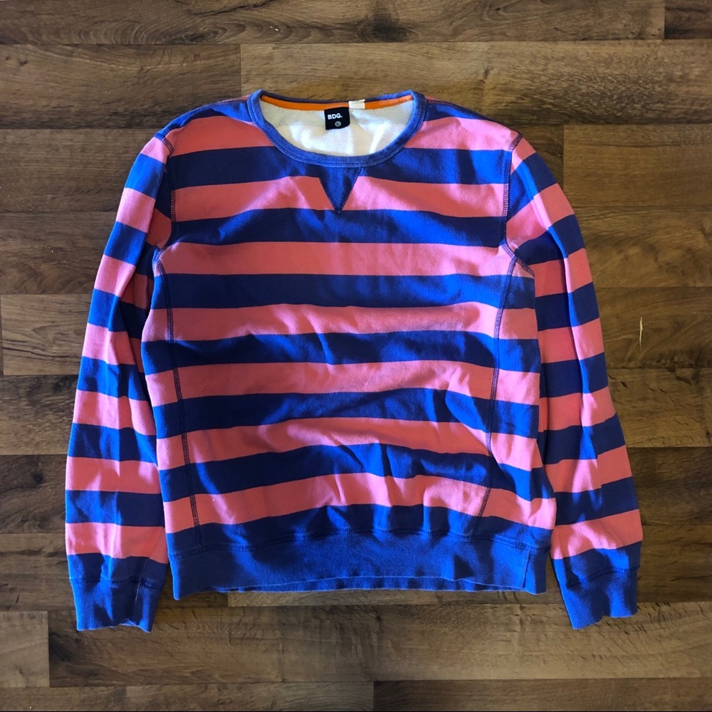 Lightweight Terrycloth Crewneck Striped